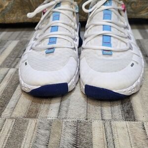 Nike White and Blue Athletic Shoes